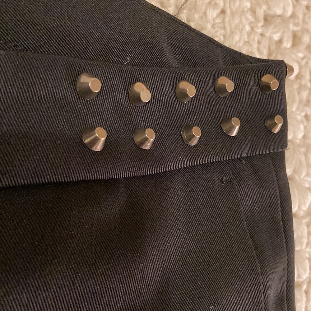 🌈 Studded waist black chino by amy w.h. Size M - Picture 2 of 6